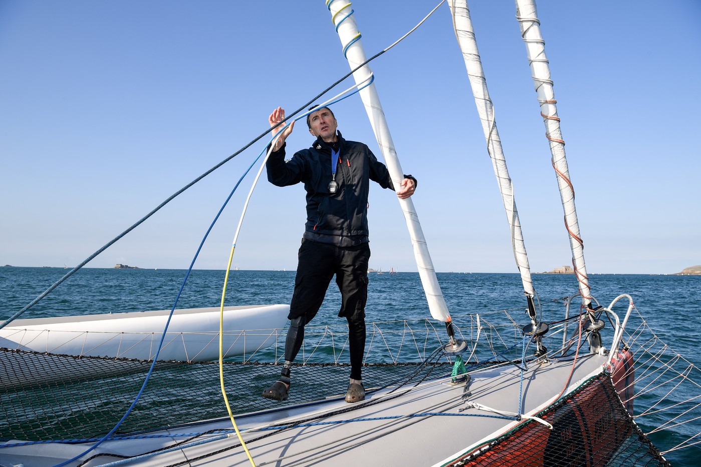 Route du Rhum: Fabrice Payen, une jambe de carbone et un moral d'acier