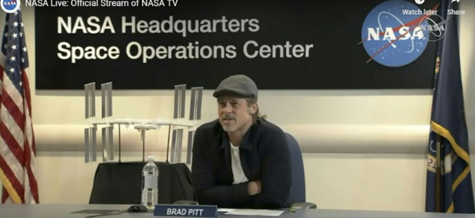 Brad Pitt parle apesanteur et corne des pieds avec un astronaute