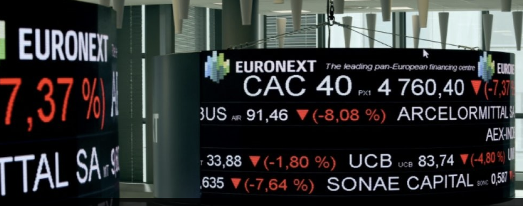 La Bourse de Paris dans le rouge sur fond d'inflation